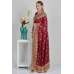 Maroon Brocade Embroidered Indian Wedding Saree