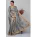Grey Stitched Blouse Party Saree