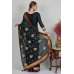 Peacock Blue Designer Embroidered Saree