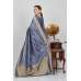 Grey Banarasi Indian Readymade Saree