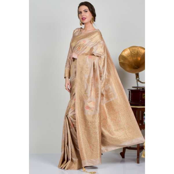 Golden Wedding Wear Banarasi Saree