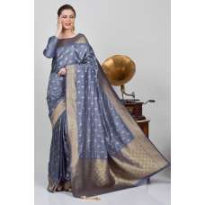 Grey Banarasi Indian Readymade Saree