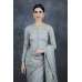 Light Grey Heavy Embroidered Work Designer Saree