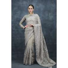 Heavy Embroidered Ethnic Indian Wedding Saree