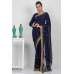 Navy Blue Indian Embellished Party Saree