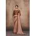 ZACS-605 BEIGE BEAUTIFUL BROCADE BLOUSE INDIAN PARTY WEAR SAREE 