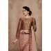 ZACS-605 BEIGE BEAUTIFUL BROCADE BLOUSE INDIAN PARTY WEAR SAREE 