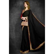 Fantastic Black Bodice Blouse Saree