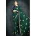 Dark Green & Navy Blue Party Wear Saree