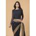 ZACS-715 BLACK GEORGETTE INDIAN READY MADE SAREE