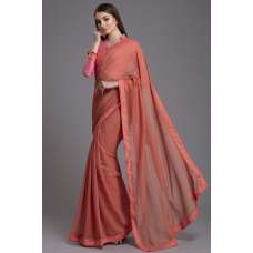 PEACH PAKISTANI FESTIVE WEAR SAREE 