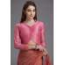 PEACH PAKISTANI FESTIVE WEAR SAREE 