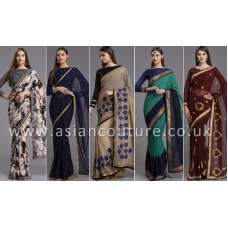INDIAN DESIGNER SAREES UK IN GOLD, BLUE, GREEN AND FLORAL COLOURS