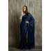 NAVY BLUE & SILVER INDIAN EVENING WEAR READYMADE SAREE
