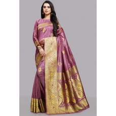 ROSE PINK & GOLD BANARASI TRADITIONAL READYMADE SAREE