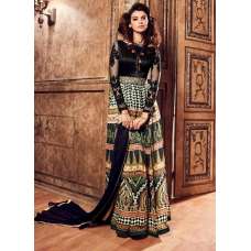 Black & Green Long Maxi Indian Anarkali Party Suit