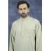 Beige Polyester Men Islamic Wear Plain Thobe Jubba