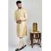 Cream Embroidered Men's Wedding Kurta Pajama