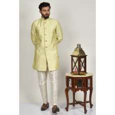 Fawn Indian Men's Wedding Kurta Pajama Fawn Indian Men's Wedding Kurta Pajama