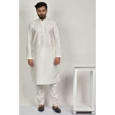 White Fashionable Kurta Pajama Suit