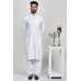 White Pakistani Mens Plain Kurta Shalwar Suit
