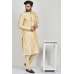 Beige Mens Kurta Pajama Wedding Suit