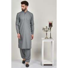 Dark Grey Pakistani Men's Kurta Shalwar Suit