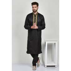 Black Mens Kurta Pajama Suit