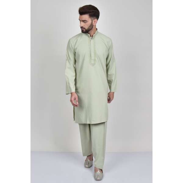 Pista Men's Kurta Shalwar Traditional Style Pakistani Suit