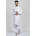 White Pakistani Readymade Kurta Shalwar