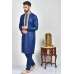 Navy Blue Embroidered Formal Kurta For Men