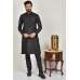 Black Embroidered Menswear Eid Kurta Pajama