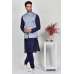 Grey Pocket Embroidered Formal Waistcoat