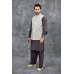 Light Grey Plain Pakistani Mens Shalwar Kameez Waistcoat