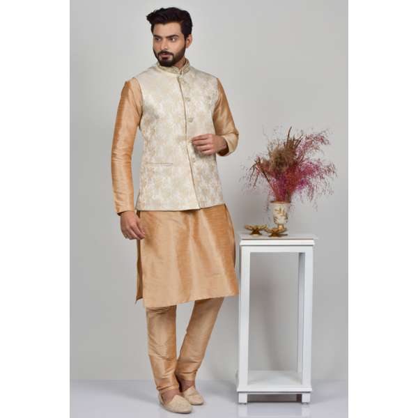 Indian Mens Jammawar Waistcoat