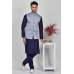Grey Pocket Embroidered Formal Waistcoat