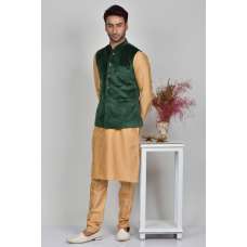 Green Formal Men's Velvet Waistcoat 