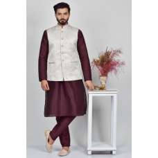 Cream Designer Mens Waistcoat