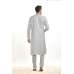 WHITE PRINTED PAKISTANI VINTAGE STYLE KURTA PYJAMA