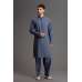 Blue Men Shalwar Kameez Pakistani Designer Fashion Readymade Suit