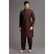 CHOCO BROWN MENSWEAR KURTA SALWAR PAKISTANI SUIT
