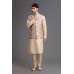 CREAM AND GOLD MENSWEAR JACKET SHALWAR KAMEEZ