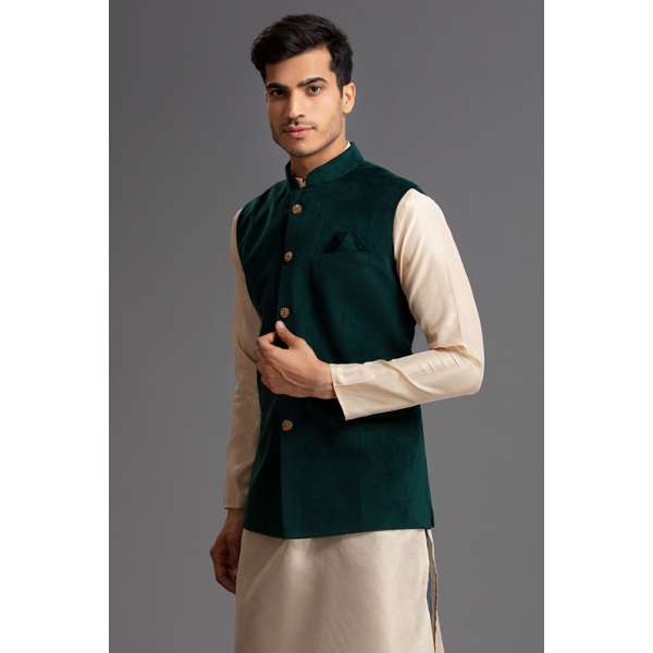 GREEN TRADITIONAL READYMADE WAISTCOAT