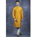 Mustard Indian Men Kurta Wedding Mayoun Kurta