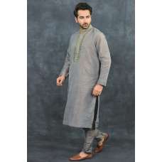 Fawn Mens Kurta Pajama Indian Designer Suit