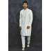 Cream Kurta Embroidered Indian Pajama Suit