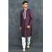 Purple Indian Kurta Festive Menswear Suit