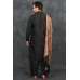 Black Indian Kurta Shalwar Shawl Mens Eid Wedding Suit