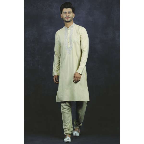 Gold Indian Designer Kurta Pajama Festive Suits For Men's