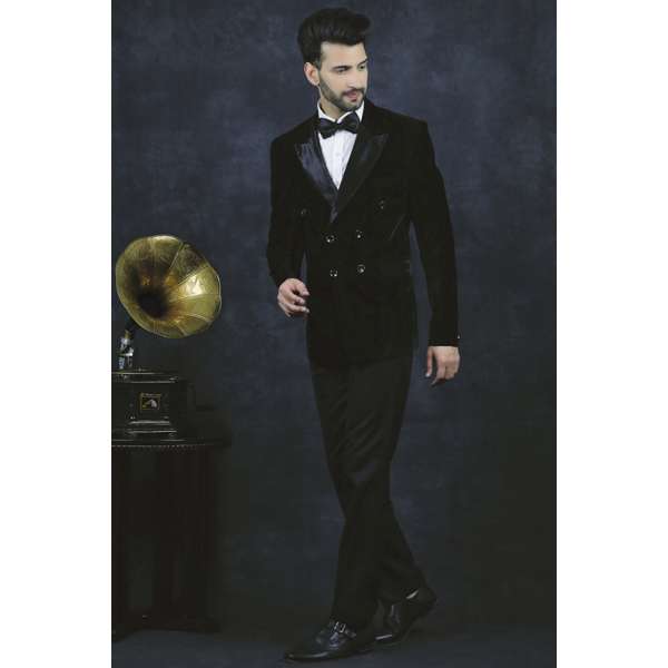 Classy Black Pakistani Mens Blazer Ethnic Mens Dress
